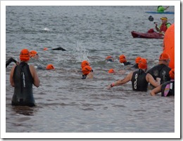 Susan is here too starting her swim. (Hint look in the middle of the picture)