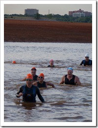 The end of Susan's 1.2 miles... she is very happy.